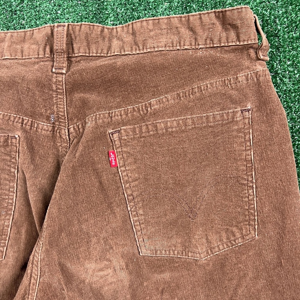 Levi's 515 Pants Women's 34x30" Brown Corduroy Nouveau‎ Bootcut Flare High Y2K - Picture 5 of 10